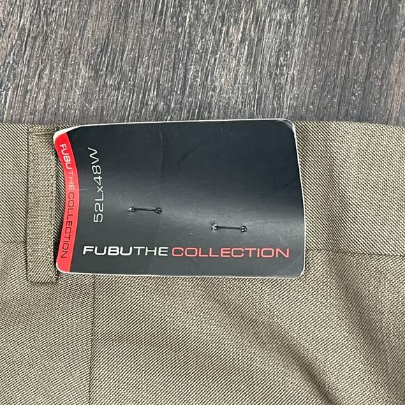 Fubu The Collection Men's Brown Dress Pants 48x52 Unhemmed Tall Office Wedding - Picture 8 of 8
